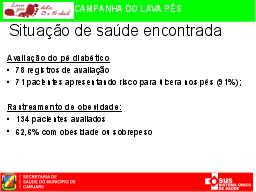 Situação de saúde encontrada